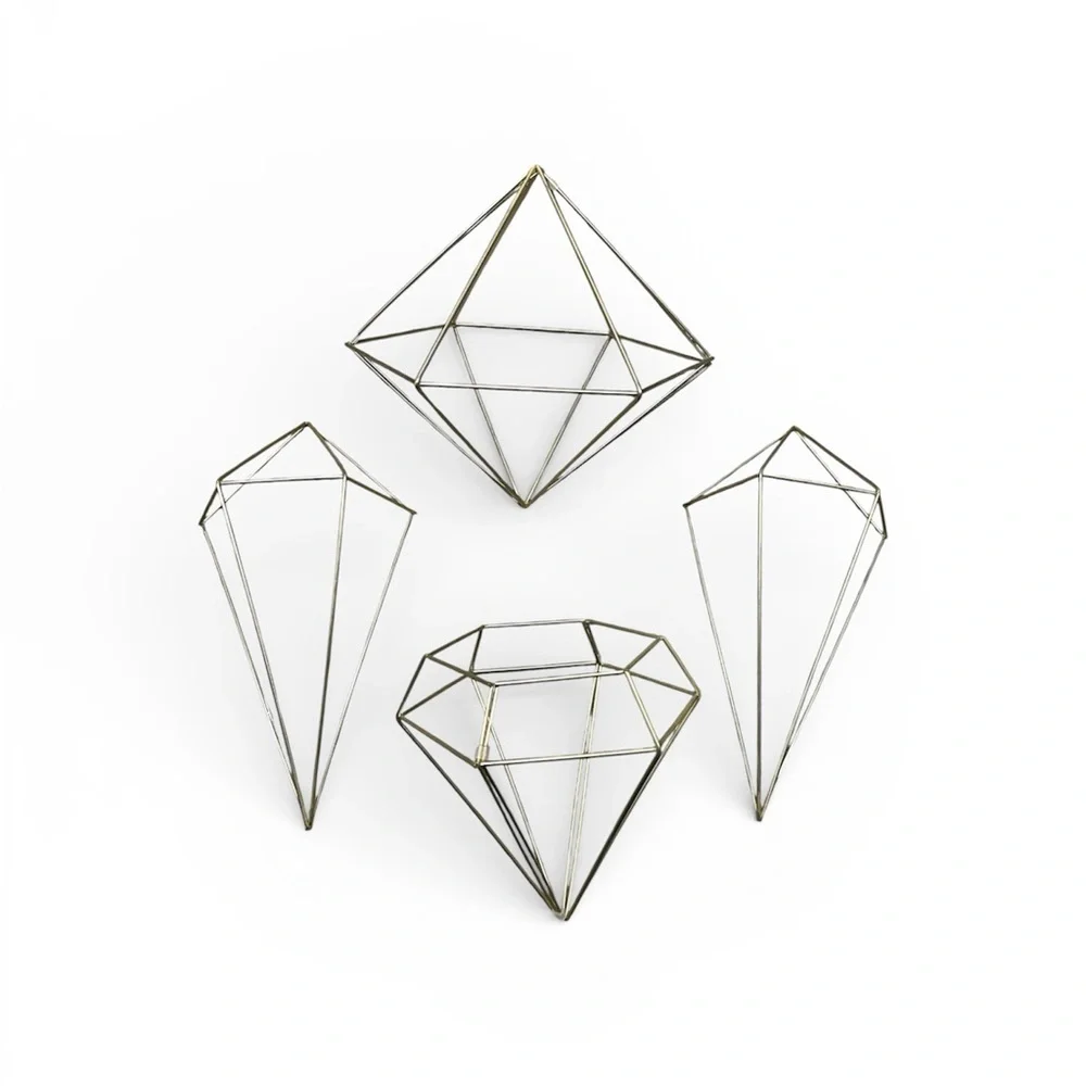 Geometric Gold Wall Decor Set - Picture 2 of 4